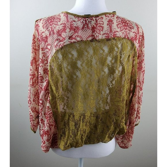 BKE Boutique Women's Multi Media Blouse Top Size XS/S - Picture 4 of 5